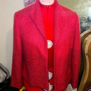 Wool blend blazer size 14 nwot vibrant pink